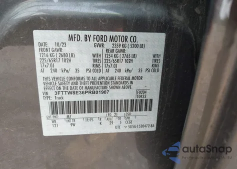 2023 Ford Maverick Xl/Xlt/Lariat from USA, damaged, VIN 3FTTW8E36PRB01907